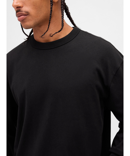 GAP(ギャップ)の「ヘビーウェイト クロップドTシャツ(Tシャツ/カットソー・メンズ・ホワイト/ブラック・XS/S/M/L/XL)」の8枚目の写真