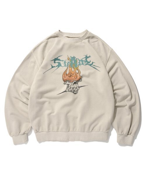 ROCK DEAD SKULL CREWNECK [PIGMENT BEIGE]