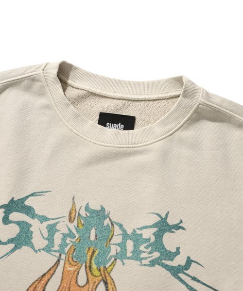 suade（スエード）の「ROCK DEAD SKULL CREWNECK [PIGMENT BEIGE]（スウェット・レディース・その他・MEDIUM/LARGE/X-LARGE）」の3枚目の写真