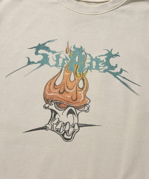 suade（スエード）の「ROCK DEAD SKULL CREWNECK [PIGMENT BEIGE]（スウェット・レディース・その他・MEDIUM/LARGE/X-LARGE）」の4枚目の写真