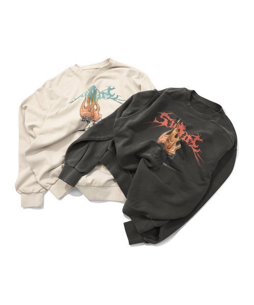 suade（スエード）の「ROCK DEAD SKULL CREWNECK [PIGMENT BEIGE]（スウェット・レディース・その他・MEDIUM/LARGE/X-LARGE）」の7枚目の写真