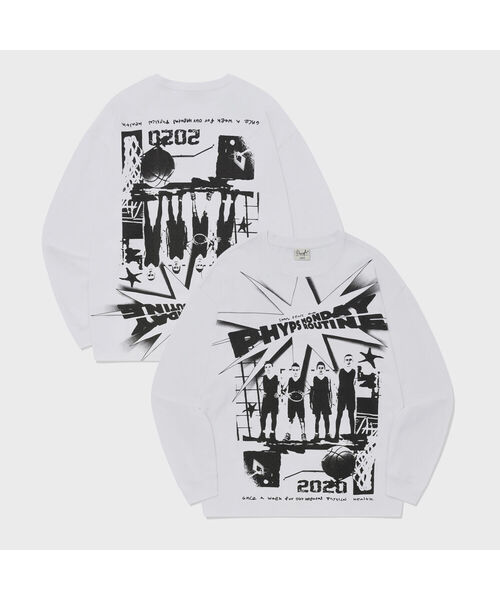 PHYSICAL DEPARTMENT(フィジカル デパートメント)の「カートゥーンバスケットボールTシャツホワイト(Tシャツ/カットソー・レディース・その他・MEDIUM/SMALL/X-LARGE)」の1枚目の写真