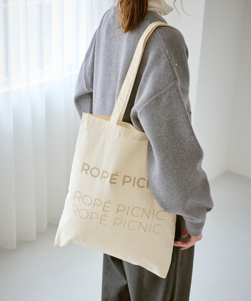 ROPE' PICNIC（ロペピクニック）の「ロゴトートバッグ（トートバッグ・レディース・ネイビー/ベージュ/ピンク・FREE）」の4枚目の写真