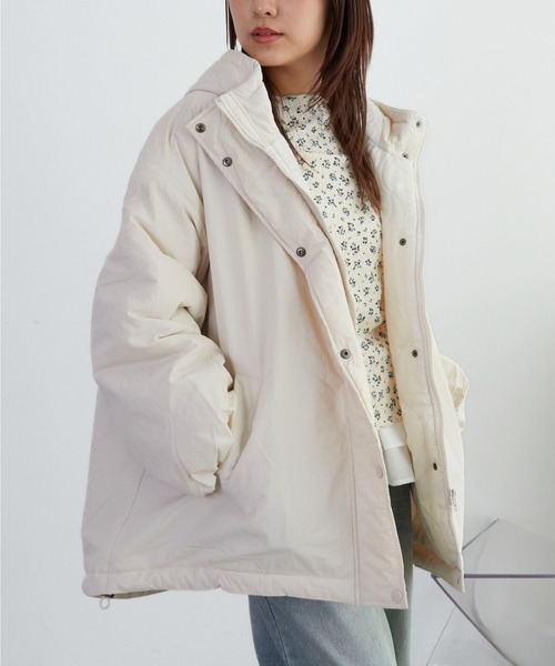 セール】フード付きロングダウンジャケット（ダウンジャケット/コート