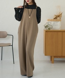 DAYRA（デイラ）の「ソリッドカラー ワイド パンツ シンプル オールインワン（サロペット/オーバーオール）」