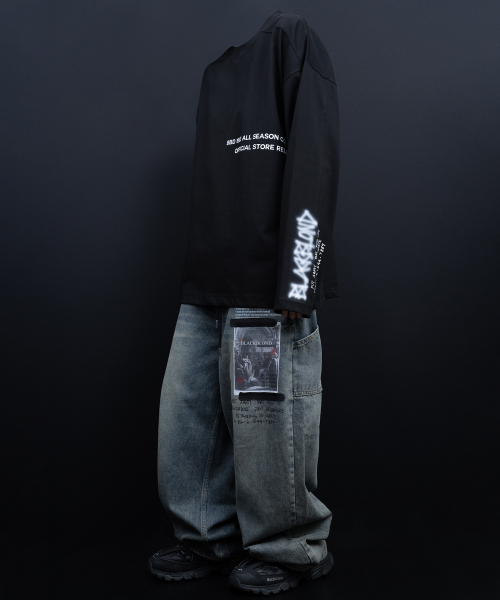 BLACK BLOND(ブラック ブロンド)の「ビビディ 1982 ノーシンパシー 長袖Tシャツ (ブラック)(Tシャツ/カットソー・レディース・その他・MEDIUM/LARGE/X-LARGE)」の6枚目の写真