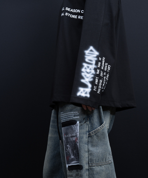 BLACK BLOND(ブラック ブロンド)の「ビビディ 1982 ノーシンパシー 長袖Tシャツ (ブラック)(Tシャツ/カットソー・レディース・その他・MEDIUM/LARGE/X-LARGE)」の8枚目の写真