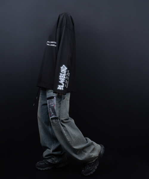 BLACK BLOND(ブラック ブロンド)の「ビビディ 1982 ノーシンパシー 長袖Tシャツ (ブラック)(Tシャツ/カットソー・レディース・その他・MEDIUM/LARGE/X-LARGE)」の9枚目の写真