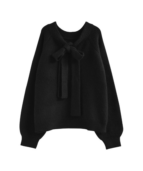 セール】ネックリボンニットトップス（ニット/セーター）｜Re:EDIT