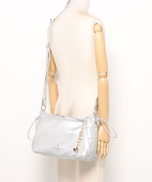 LANVIN en Bleu（ランバンオンブルー）の「スフレ ショルダーバッグ（ショルダーバッグ・レディース・キャメル/シルバー/ブラック・FREE）」の7枚目の写真