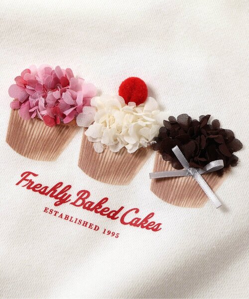 apres les cours（アプレレクール）の「3柄GIRLS立体モチーフトレーナー_ジュニア対応（スウェット・キッズ・ピンク/アイボリー/ラベンダー・140/130/120/110/100/90/80）」の6枚目の写真