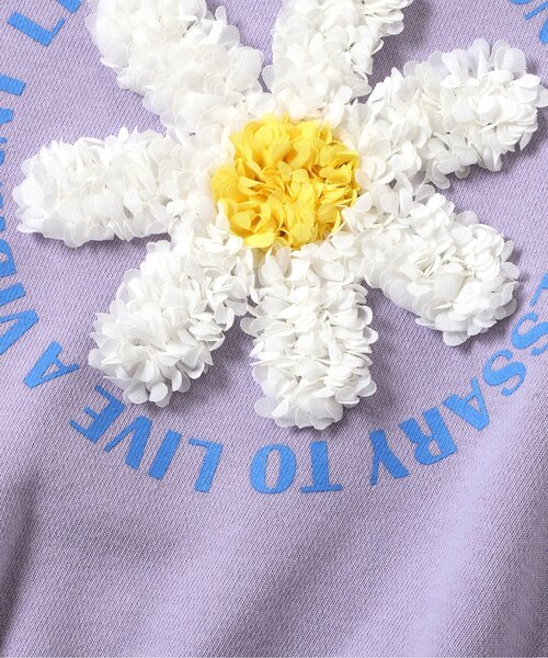 apres les cours（アプレレクール）の「3柄GIRLS立体モチーフトレーナー_ジュニア対応（スウェット・キッズ・ピンク/アイボリー/ラベンダー・140/130/120/110/100/90/80）」の7枚目の写真