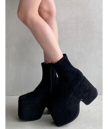 RESEXXY | 【追加生産分】厚底スエードショートブーツ(ブーツ)