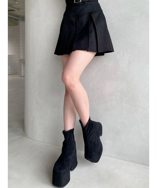 RESEXXY（リゼクシー）の「【追加生産分】厚底スエードショートブーツ（ブーツ・レディース・ブラック・MEDIUM/SMALL/LARGE）」の13枚目の写真