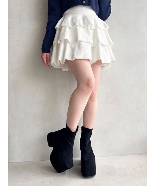 RESEXXY（リゼクシー）の「【追加生産分】厚底スエードショートブーツ（ブーツ・レディース・ブラック・MEDIUM/SMALL/LARGE）」の18枚目の写真