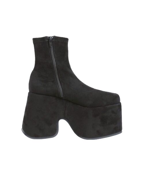 RESEXXY（リゼクシー）の「【追加生産分】厚底スエードショートブーツ（ブーツ・レディース・ブラック・MEDIUM/SMALL/LARGE）」の6枚目の写真