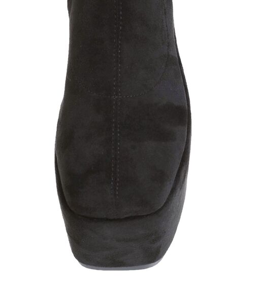 RESEXXY（リゼクシー）の「【追加生産分】厚底スエードショートブーツ（ブーツ・レディース・ブラック・MEDIUM/SMALL/LARGE）」の4枚目の写真