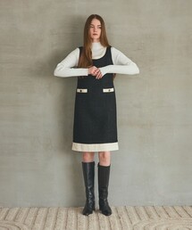 ライン配色ニットワンピース（ワンピース）｜GRACE CLASS（グレース