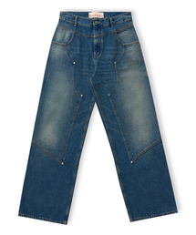 RAD FICTION（ラッドフィックション）の「DEACON CARPENTER WIDE FIT DENIM JEANS / WASHED BLUE（その他パンツ）」