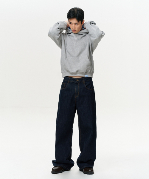 ERA(エラ)の「MEN ERA WIDE FIT DENIM PANTS - INDIGO BLUE(デニムパンツ・メンズ・ダークブルー・MEDIUM/LARGE)」の3枚目の写真