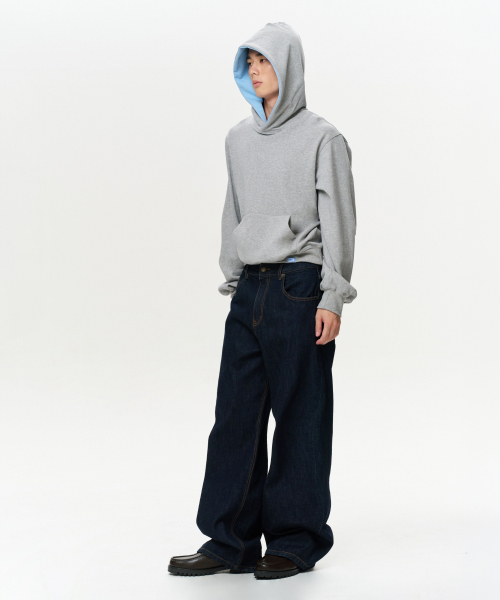 ERA(エラ)の「MEN ERA WIDE FIT DENIM PANTS - INDIGO BLUE(デニムパンツ・メンズ・ダークブルー・MEDIUM/LARGE)」の4枚目の写真