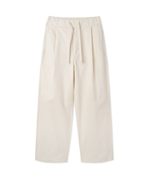 BLACKBROWN（ブラックブラウン）の「One-Tuck Wide Fit Banding Cotton Pants [IVORY]（その他パンツ）」