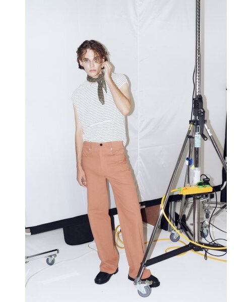 ロングストレートロールアップカーゴパンツ