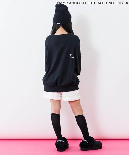 algy（アルジー）の「メタルりぼんニット帽（ニットキャップ/ビーニー・キッズ・オフホワイト/ブラック・FREE）」の4枚目の写真