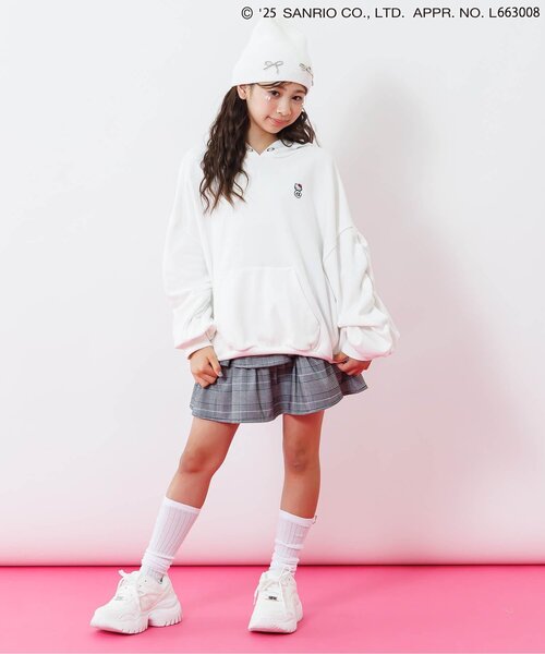 algy（アルジー）の「メタルりぼんニット帽（ニットキャップ/ビーニー・キッズ・オフホワイト/ブラック・FREE）」の9枚目の写真