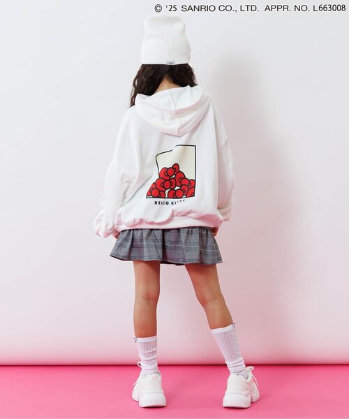 algy（アルジー）の「メタルりぼんニット帽（ニットキャップ/ビーニー・キッズ・オフホワイト/ブラック・FREE）」の10枚目の写真