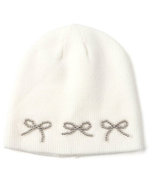 algy（アルジー）の「メタルりぼんニット帽（ニットキャップ/ビーニー・キッズ・オフホワイト/ブラック・FREE）」の19枚目の写真