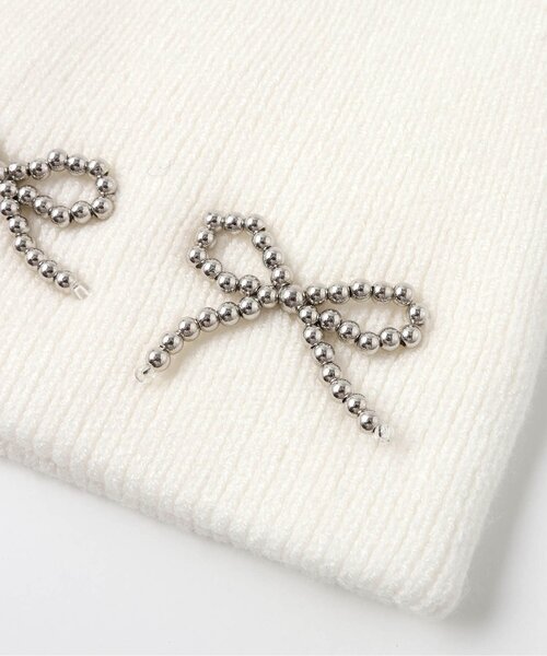 algy（アルジー）の「メタルりぼんニット帽（ニットキャップ/ビーニー・キッズ・オフホワイト/ブラック・FREE）」の22枚目の写真