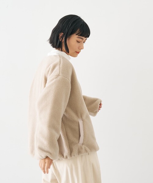 セール】キルト×ボアリバーシブル中綿ブルゾン（ブルゾン）｜collex