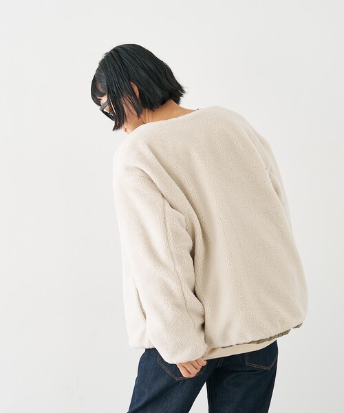 collex(コレックス)の「キルト×ボアリバーシブル中綿ブルゾン(ブルゾン・レディース・ブラック/カーキ/ベージュ・フリー)」の15枚目の写真