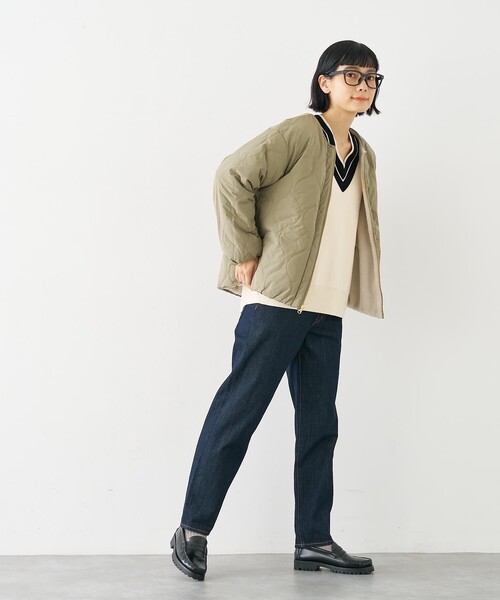 collex(コレックス)の「キルト×ボアリバーシブル中綿ブルゾン(ブルゾン・レディース・ブラック/カーキ/ベージュ・フリー)」の18枚目の写真