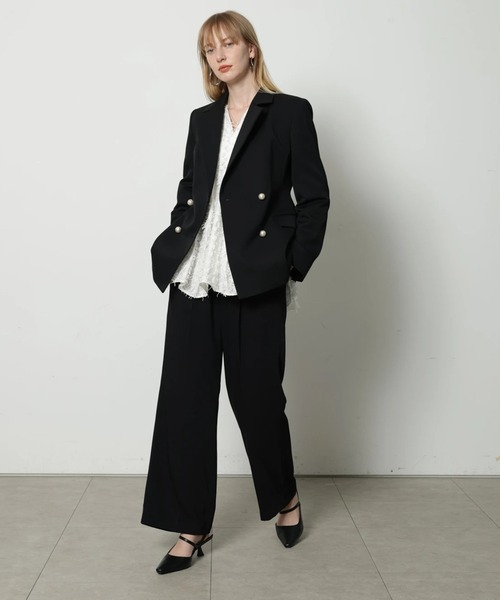 CADUNE（カデュネ）の「イージー美脚パンツ（その他パンツ・レディース・ホワイト/ライトブルー/ブラック・34/36/38）」の18枚目の写真