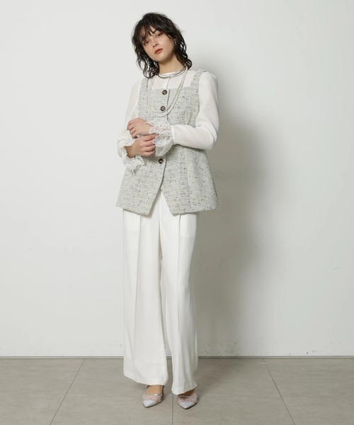 CADUNE（カデュネ）の「イージー美脚パンツ（その他パンツ・レディース・ホワイト/ライトブルー/ブラック・34/36/38）」の7枚目の写真