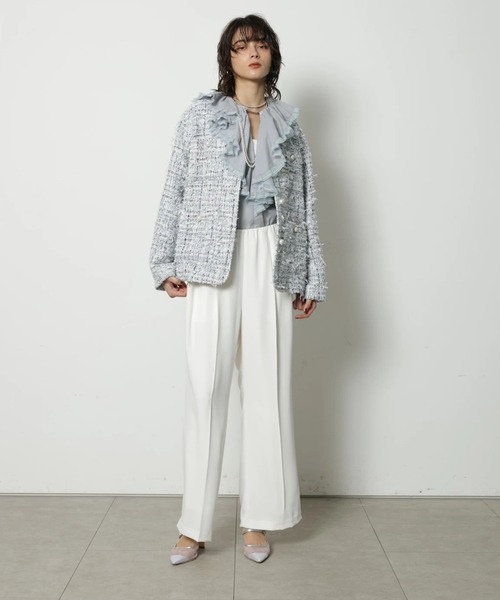 CADUNE（カデュネ）の「イージー美脚パンツ（その他パンツ・レディース・ホワイト/ライトブルー/ブラック・34/36/38）」の9枚目の写真