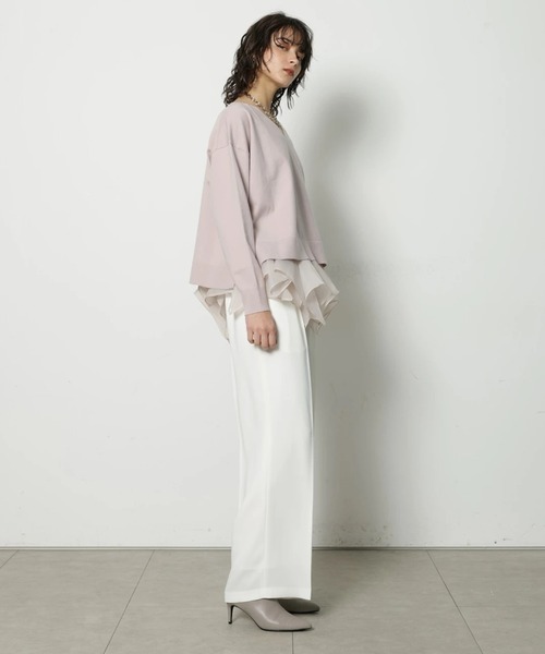 CADUNE（カデュネ）の「イージー美脚パンツ（その他パンツ・レディース・ホワイト/ライトブルー/ブラック・34/36/38）」の12枚目の写真