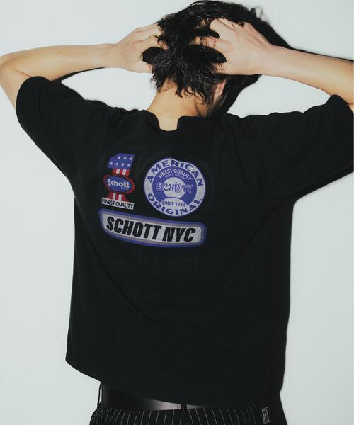 Schott(ショット)の「Schott/ショット/MANY PIECES T-SHIRT/メニー ピーシーズ Tシャツ(Tシャツ/カットソー・メンズ・ブラック/ホワイト/レッド・M/L/XL/2XL)」の2枚目の写真