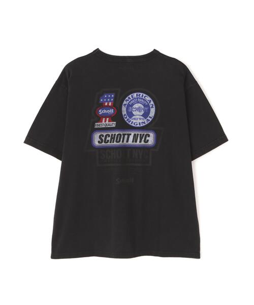 Schott(ショット)の「Schott/ショット/MANY PIECES T-SHIRT/メニー ピーシーズ Tシャツ(Tシャツ/カットソー・メンズ・ブラック/ホワイト/レッド・M/L/XL/2XL)」の4枚目の写真