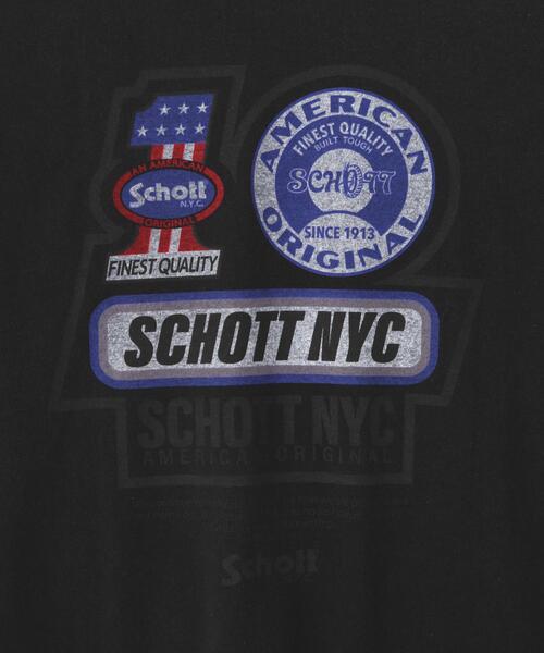 Schott(ショット)の「Schott/ショット/MANY PIECES T-SHIRT/メニー ピーシーズ Tシャツ(Tシャツ/カットソー・メンズ・ブラック/ホワイト/レッド・M/L/XL/2XL)」の11枚目の写真