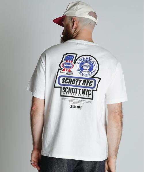 Schott(ショット)の「Schott/ショット/MANY PIECES T-SHIRT/メニー ピーシーズ Tシャツ(Tシャツ/カットソー・メンズ・ブラック/ホワイト/レッド・M/L/XL/2XL)」の13枚目の写真