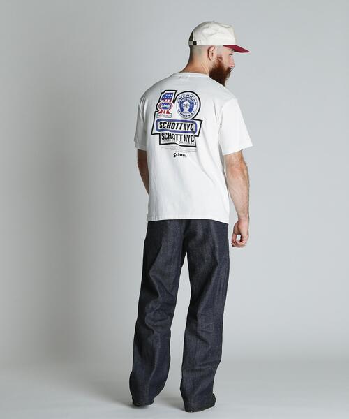 Schott(ショット)の「Schott/ショット/MANY PIECES T-SHIRT/メニー ピーシーズ Tシャツ(Tシャツ/カットソー・メンズ・ブラック/ホワイト/レッド・M/L/XL/2XL)」の15枚目の写真