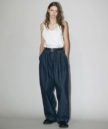 my beautiful landlet（マイビューティフルランドレット）の「【my beautiful landlet】12.5oz DENIM TUCK WIDE PANTS - One Wash（デニムパンツ）」