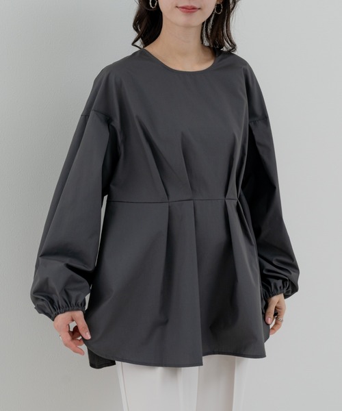 refinedworks（リファインドワークス）の「【refinedworks】ふんわり袖 で魅せる、主役級 ブラウス（シャツ/ブラウス・レディース・オフホワイト/ブラック/ブラウン・FREE）」の3枚目の写真