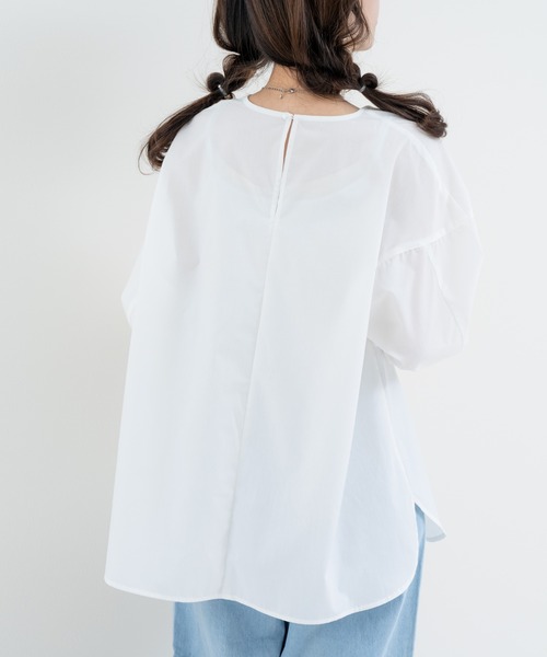 refinedworks（リファインドワークス）の「【refinedworks】ふんわり袖 で魅せる、主役級 ブラウス（シャツ/ブラウス・レディース・オフホワイト/ブラック/ブラウン・FREE）」の10枚目の写真
