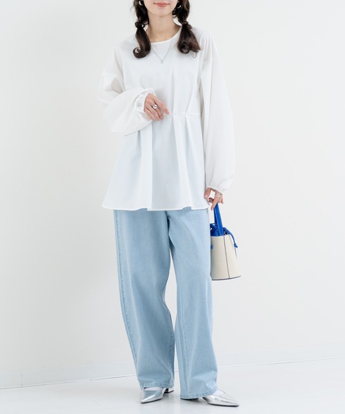 refinedworks（リファインドワークス）の「【refinedworks】ふんわり袖 で魅せる、主役級 ブラウス（シャツ/ブラウス・レディース・オフホワイト/ブラック/ブラウン・FREE）」の22枚目の写真