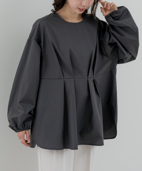 refinedworks（リファインドワークス）の「【refinedworks】ふんわり袖 で魅せる、主役級 ブラウス（シャツ/ブラウス・レディース・オフホワイト/ブラック/ブラウン・FREE）」の5枚目の写真