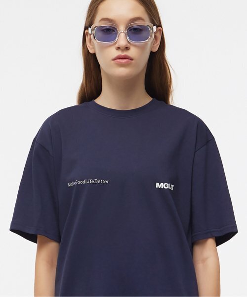 MATCHGLOBE(マッチグローブ)の「フロントバッグプリンテッドボックスT(ネイビー)(Tシャツ/カットソー・レディース・その他・FREE)」の3枚目の写真